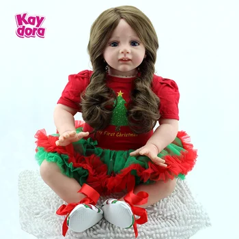 KAYDORA Vivo Realista de 24 Pulgadas de 60cm Muñecas del Bebé Lindo Suave Vinilo Bebe Reborn Niño Niños Juguete Menina de Navidad de Regalo de Cumpleaños