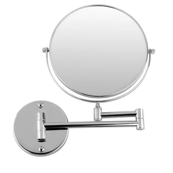 Chrome Ronda de Ampliación de 8 pulgadas de cosméticos montado en la pared de maquillaje espejo de afeitar espejo del baño 3x nification