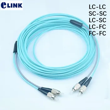 20mtr OM3 Blindado cable prearmado 2 de la fibra de SC-SC LC-LC LC-SC, LC-FC blindados ftth jumper 2 núcleo de la fibra óptica MM de cable dúplex ELINK