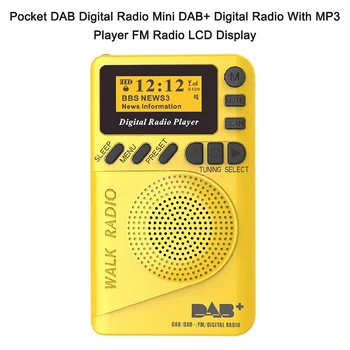 2020 NUEVAS P9 Bolsillo Radio Portátil DAB+, Radio Digital Batería Recargable de Radio FM Pantalla LCD de la UE P9 DAB+Altavoz