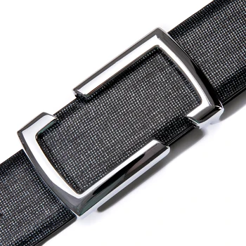 Hola Tie-3.3 cm de Ancho piel de Vaca Cuero Genuino Suave Hebilla de los Cinturones de los Hombres de Diseño Simple Joven de la Cintura de la Correa de las Correas
