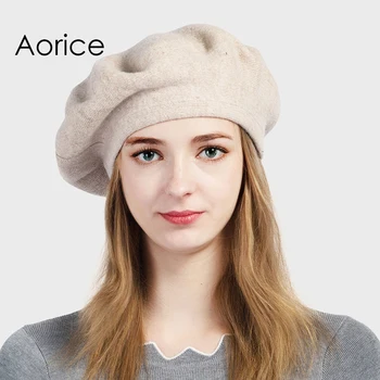 Pudi Las nuevas mujeres de invierno cálido sombrero de punto gorros de beret hk707 invierno cpas