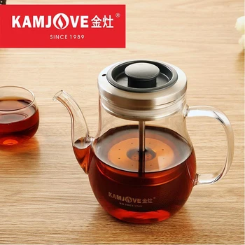 Envío gratis Kamjove Cítricas de naranja Puer olla de té taza de té de vidrio resistente al calor en el juego de té elegante taza de café de olla