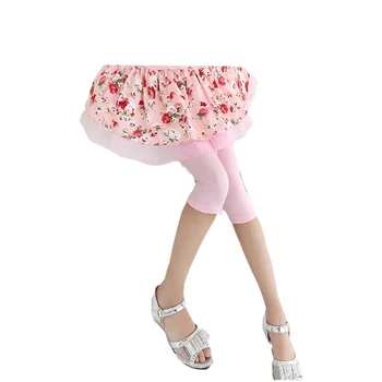 Minorista de verano de 2016 polainas de niña falda de las niñas-pantalones de la falda de la torta de 3 colores de niña de bebé pantalones polainas de niños de la falda-pantalón falda para 3-14