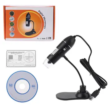 USB Microscopio Digital de 8 LED 1000X Electrónica Endoscopio Cámara con Zoom Lupa de la Rentabilidad con el tenedor del Soporte para Windows, Mac