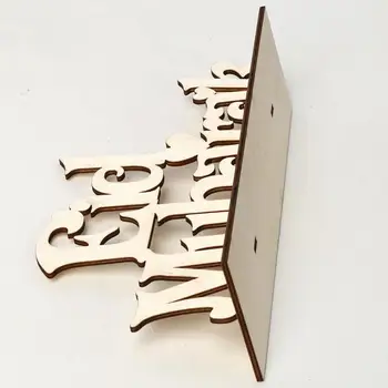 EID MUBARAK cartel de Madera Palabra Ornamento de BRICOLAJE Alfabeto Decoración del Hogar Eid Al-Fitr Ornamento Decorativo