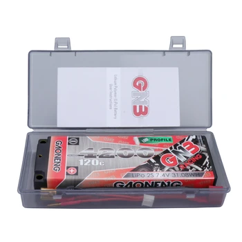 NUEVA Gaoneng GNB 4200mAh 120C 2S 7.4 V PLUS Recargable Batería de Lipo XT60/T Enchufe para 1:10 RC Coche Barco
