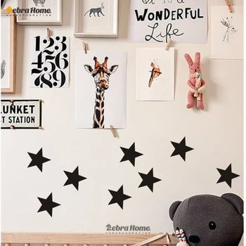 Color personalizado Estrellas de la etiqueta Engomada de la Pared DIY Bebé Vivero Dormitorio de la Decoración del Hogar Extraíble de Vinilo Mural de papel pintado Para las Habitaciones de los Niños