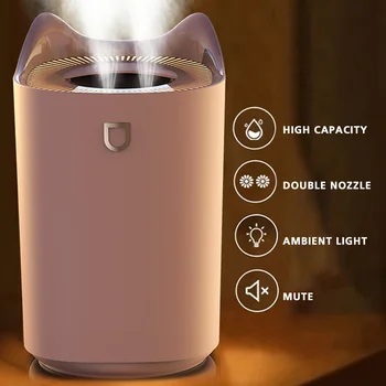 3000ML Ultrasónico Humidificador de Aire Fresco Mist Maker con Coloful LED luz de niebla Pesada USB de aceite esencial de Aromaterapia, difusor