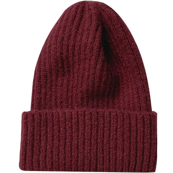 Otoño invierno Mohair nuevo sombrero de mujer color puro salvaje elástica Japonés gorro de lana femenina casual caliente campana coreana masculina Sombreros