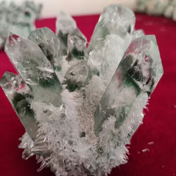 300-1000g Raras Verde, Hermoso Fantasma fantasma de Cristal de Cuarzo de Clúster Muestra