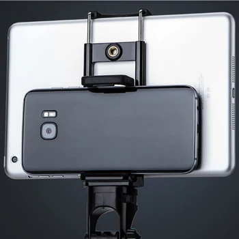 2 in1 Trípode Teléfono de la Tableta de Clip de soporte para el iphone teléfono Móvil de Samsung de la almohadilla de la Cubierta Posterior