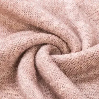 Suéteres de las mujeres de Invierno Jersey de Encaje Elegante sin Respaldo de Manga Larga Puente Superior Suéter de Punto de Mujer de las Señoras de la Ropa de las Mujeres