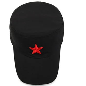 Venta caliente de la Vendimia Unisex Mujeres Hombres de la Patrulla de la Fatiga del Ejército de la Tapa de Tela Ajustable Estrella Roja del Sol Casual cap Hat
