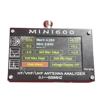 Lusya pantalla Táctil de 4,3 pulgadas Mini600 HF VHF UHF Antena Analizador de 0.1-600MHz Medidor de ROE 1.0-1999 5V/1.5 a Para la Radio C6-007