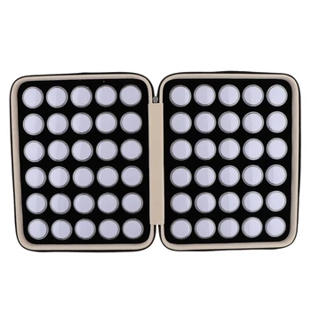 60 Piezas de Diamantes Mini Caja de Visualización de la piedra preciosa caja de Almacenamiento Portátil de Cuero de la PU estuche de transporte