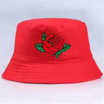 2020 rosa de impresión de los hombres y mujeres de Panamá sombrero de cubo de alta calidad tapa de pico de verano gorra sombrero de sol de la pesca pescador de algodón sombrero