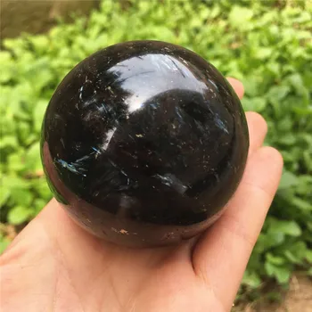 Natural blacke Astrophyllite de Bola de pulido de cristal de cuarzo Esfera de piedra de 50-60mm