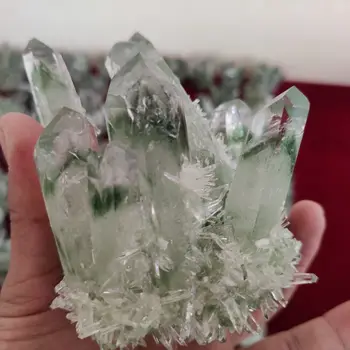 300-1000g Raras Verde, Hermoso Fantasma fantasma de Cristal de Cuarzo de Clúster Muestra