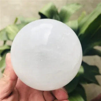 70-100mm natural de color blanco calcita cuarzo transparente de piedra de gran tamaño de la bola de cristal de la esfera para la venta