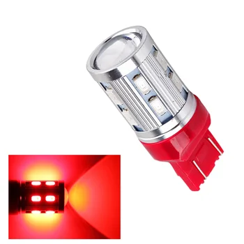 S&D T20 LED 7443 7440 Coche bombillas de LED de 12 SMD 5730 W21/5W 5W Led de Alta potencia del Chip de los Bulbos de las lámparas del coche fuente de luz de estacionamiento Rojo