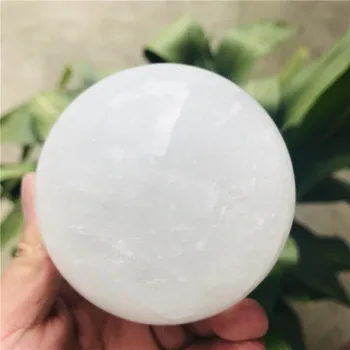 70-100mm natural de color blanco calcita cuarzo transparente de piedra de gran tamaño de la bola de cristal de la esfera para la venta