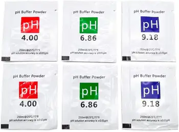 15 piezas de Calibración de PH de la Solución Tampón de Polvo de Conjunto para la Calibración del PH，Calibración de PH Polvo Solución 6.86,4.00,9.18