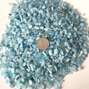 100G de Piedra Natural Mineral de Cristal de Aguamarina de Piedra Grava la Decoración del Hogar BRICOLAJE de Energía de la Rueda de Pulso de Purificación de Cura