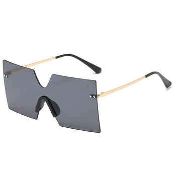 gafas demujer Doble once gafas de sol cuadradas de gran tamaño 
