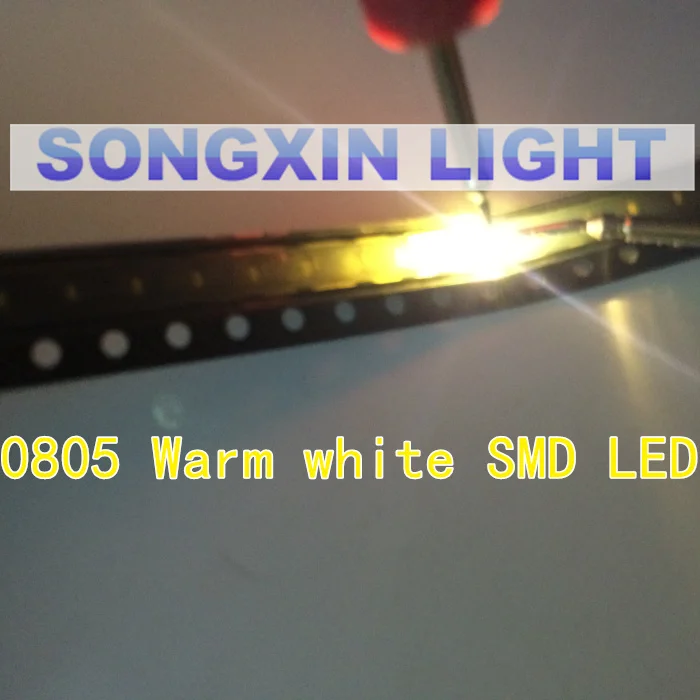200pcs SMD SMT 0805 super brillante LED de color amarillo-lámpara luz WN 
