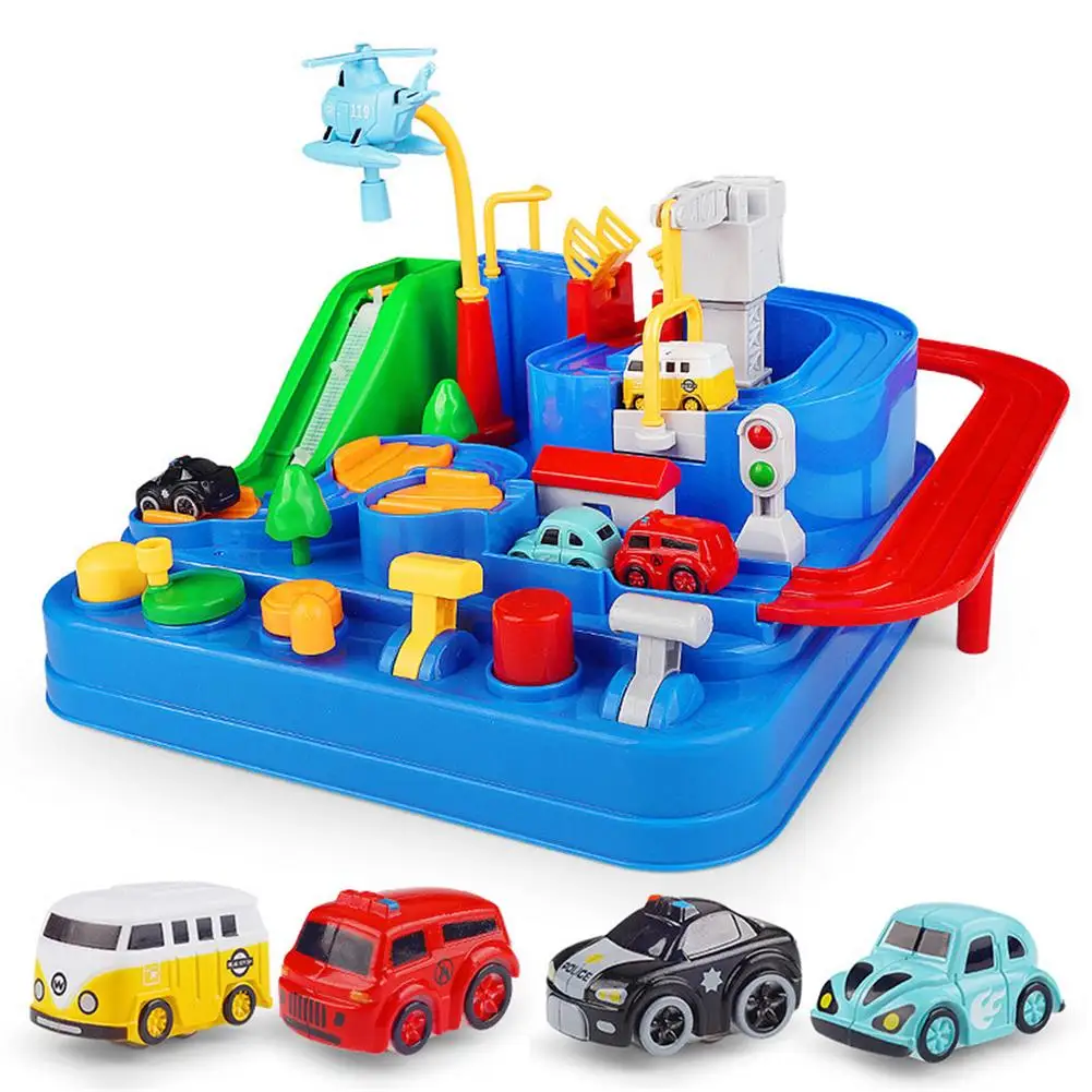 Fuerza de aventura con pilas grúa Playset Diecast construcción coche de juguete niños 